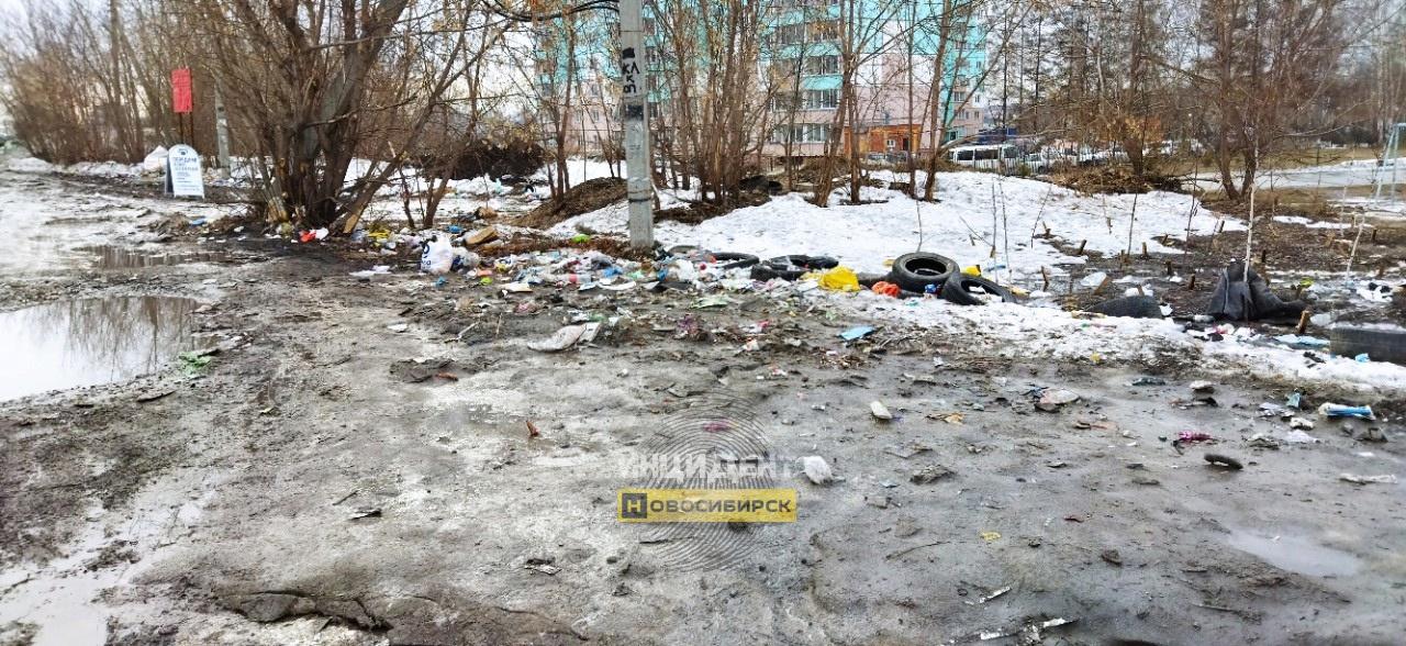 Фото Жители Новосибирска пожаловались на свалку возле детской площадки 3