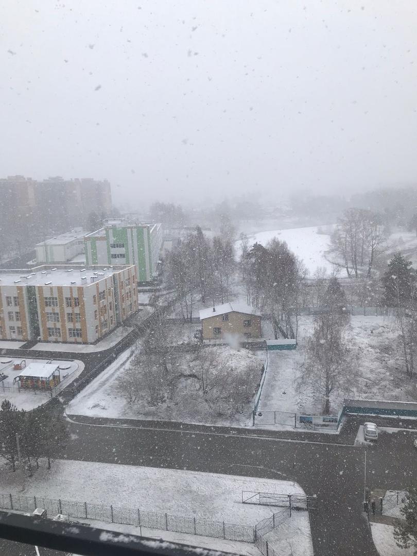 Фото В Новосибирске начался снегопад перед Пасхой 23 апреля 2