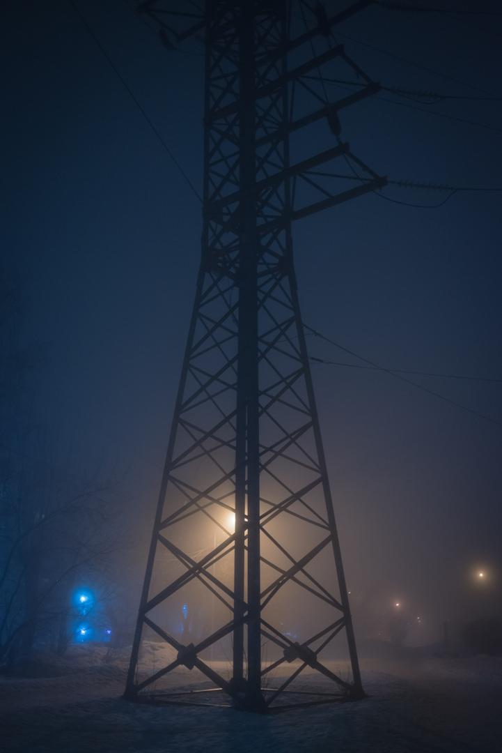 Фото Плотный туман накрыл Новосибирск ночью 4 апреля 3