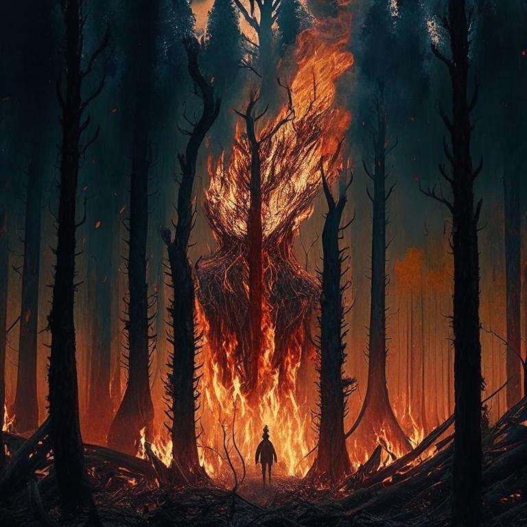 Фото Нейросеть показала последствия лесных пожаров в Новосибирской области 4