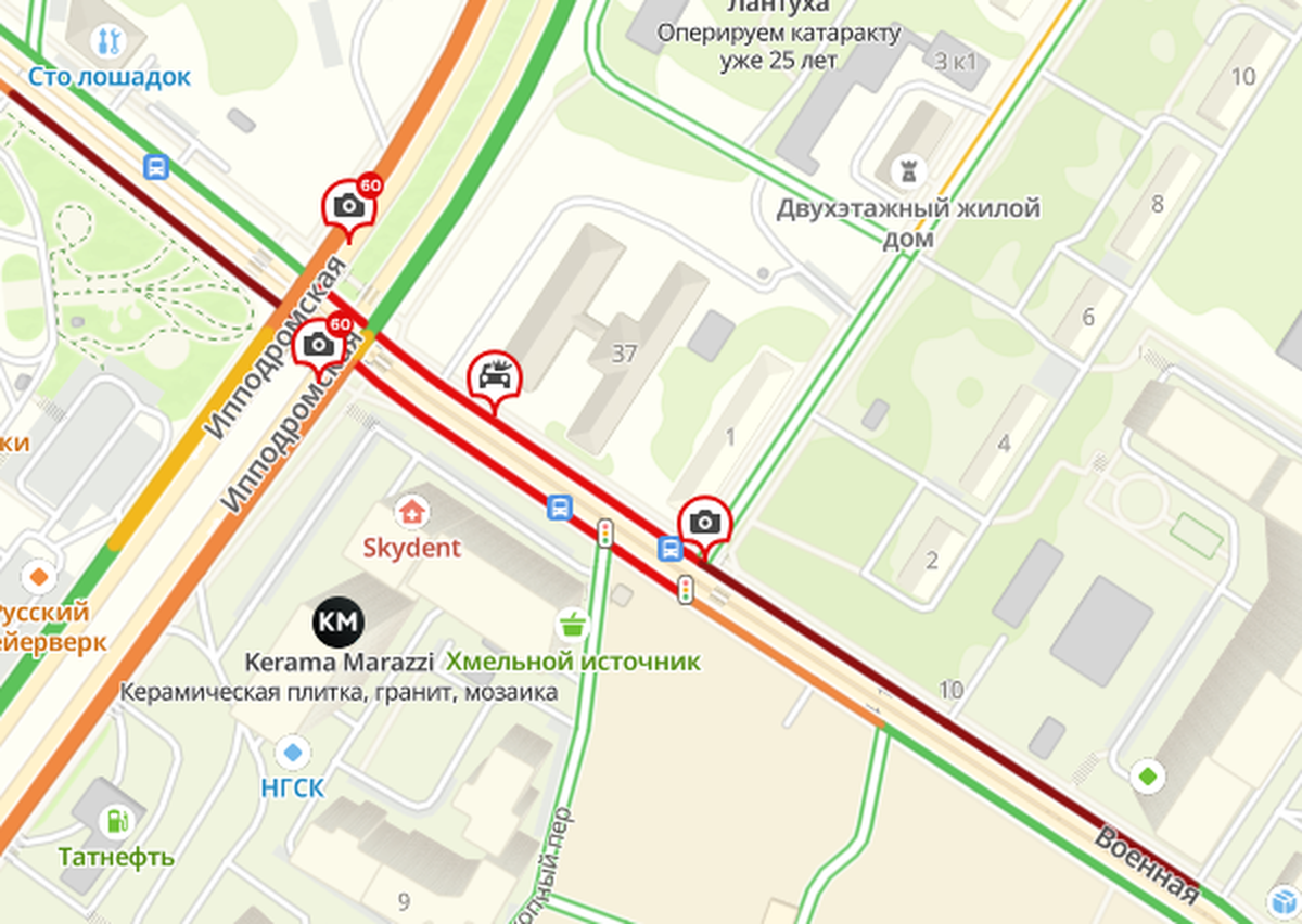 Фото В Новосибирске на Военной из-за массового ДТП образовалась огромная пробка 2