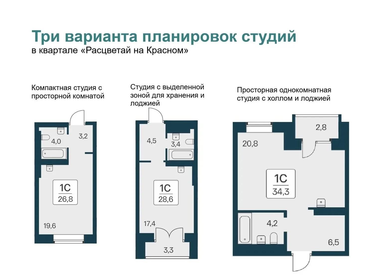 Фото Студии рядом с метро в Новосибирске — практичный формат для жизни и вложений 2