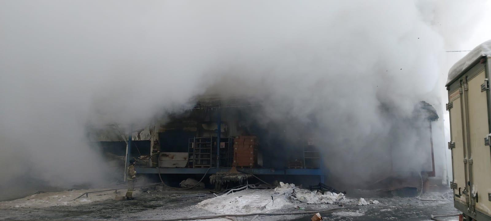 Фото В огне 2000 «квадратов»: появилось видео горящего склада «Русского холода» под Новосибирском 2
