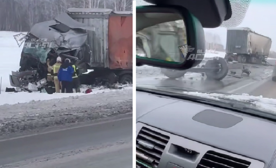 Фото В Чановском районе Новосибирской области произошло смертельное ДТП с участием двух фур 2