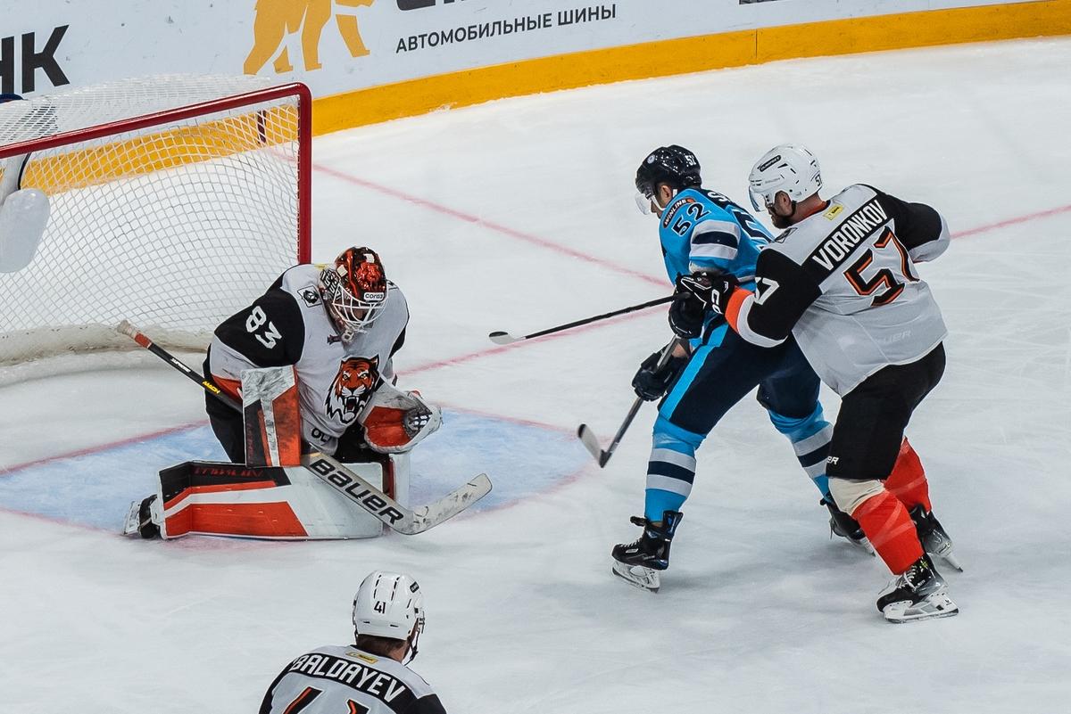 Фото Новосибирская «Сибирь» обидно уступила «Амуру» в овертайме: 20 динамичных кадров матча 5