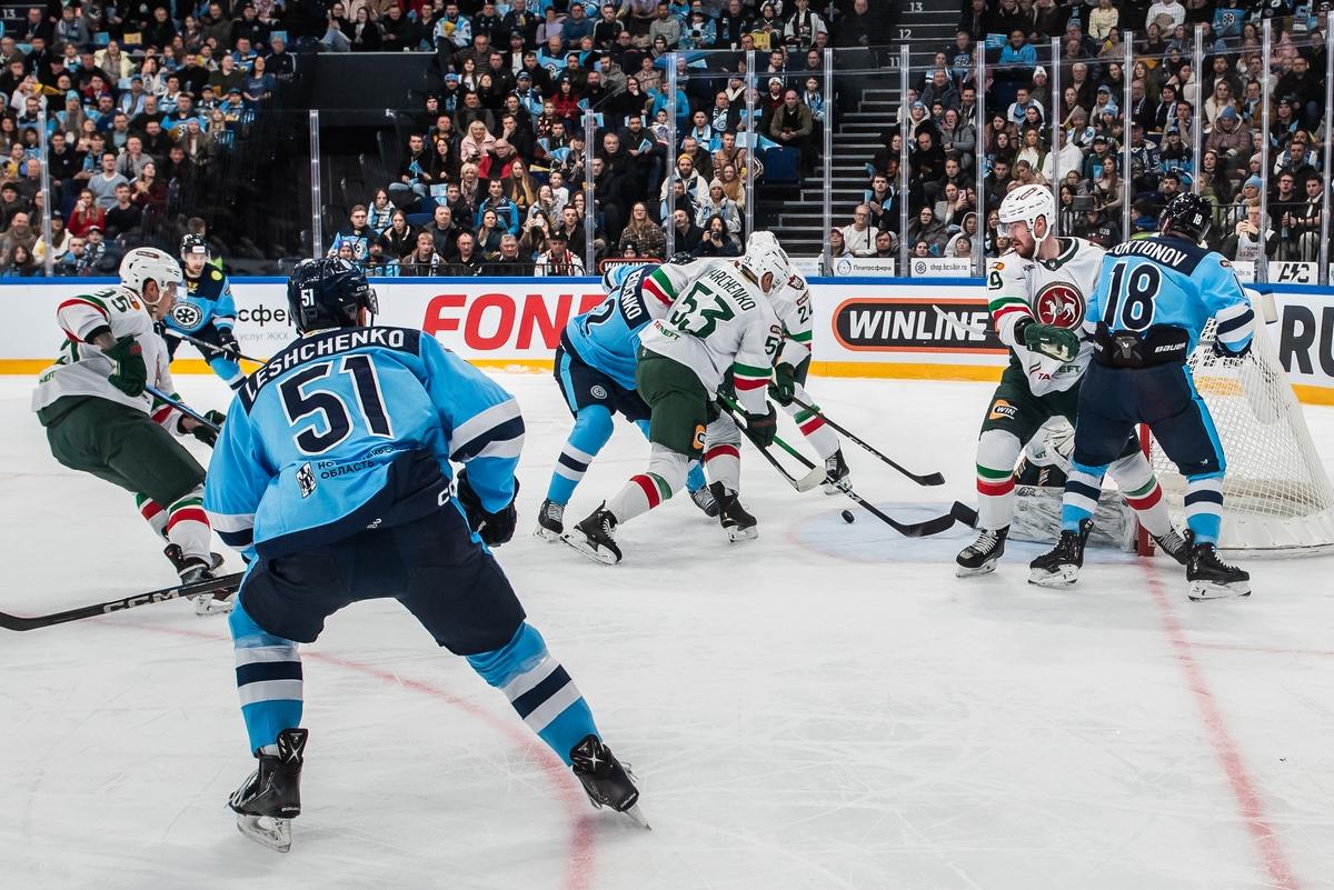 Фото Новосибирская «Сибирь» вырвала победу у «Ак Барса»: яркие кадры напряжённого матча 5