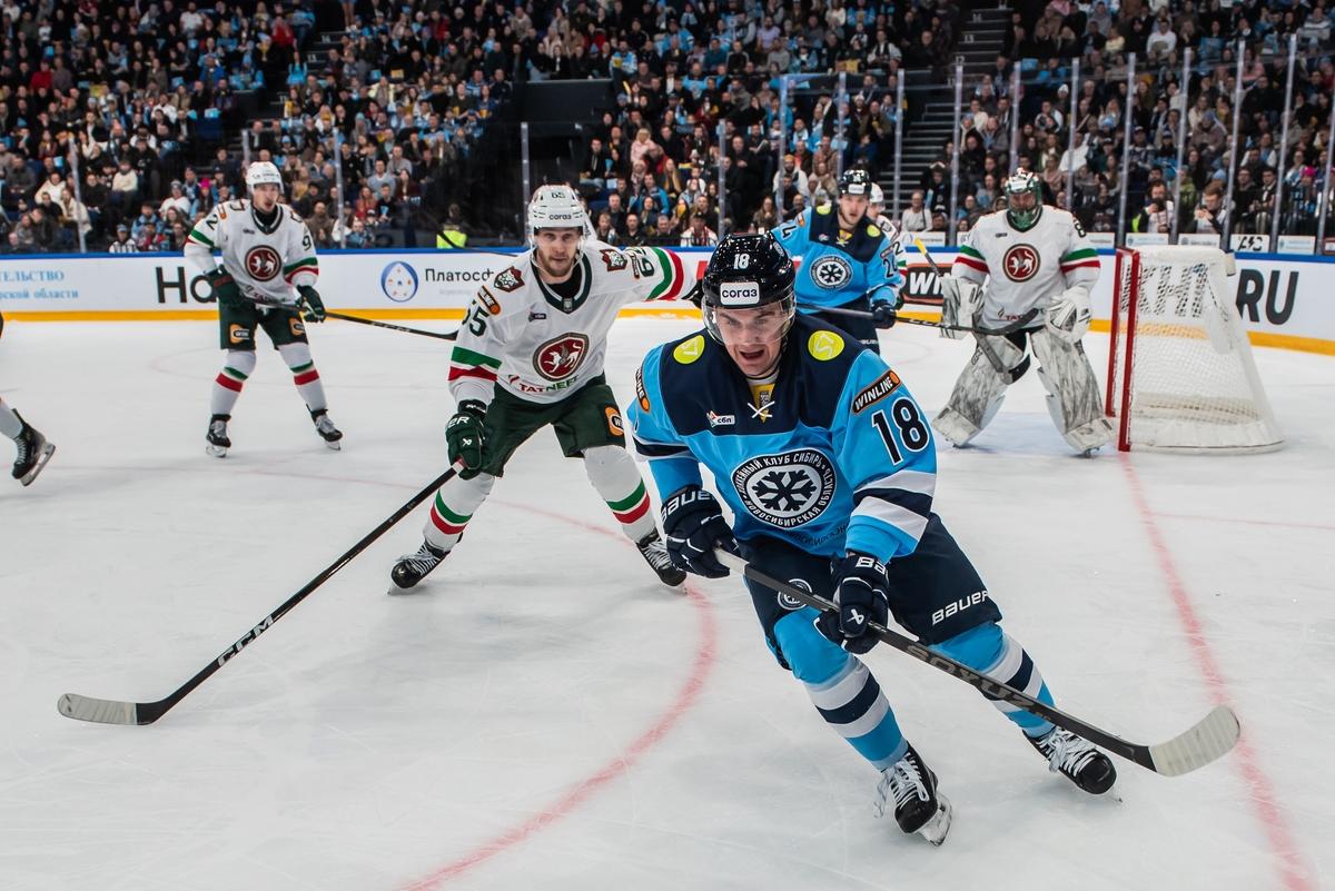 Фото Новосибирская «Сибирь» вырвала победу у «Ак Барса»: яркие кадры напряжённого матча 6