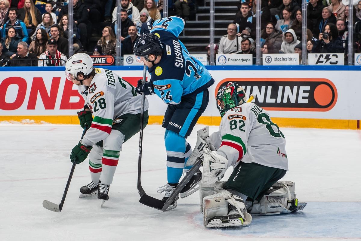 Фото Новосибирская «Сибирь» вырвала победу у «Ак Барса»: яркие кадры напряжённого матча 7