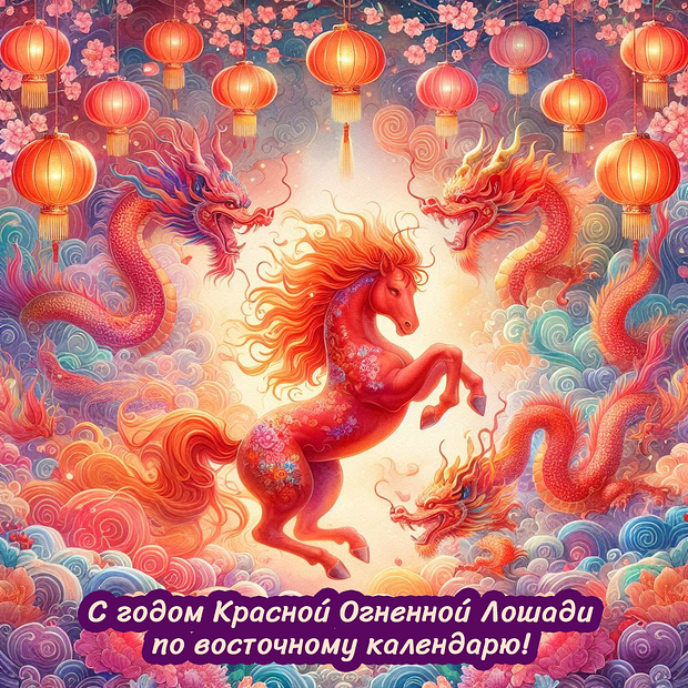 Фото Год Красной Огненной Лошади наступил: ловите открытки для поздравлений 6 - Сиб.ФМ Фото Год Красной Огненной Лошади наступил: ловите открытки для поздравлений 6