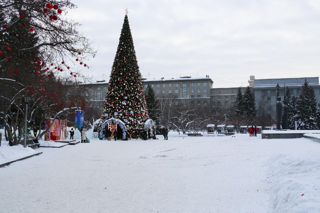 Фото Жители Новосибирска планируют убрать новогодние ёлки после Крещения 2