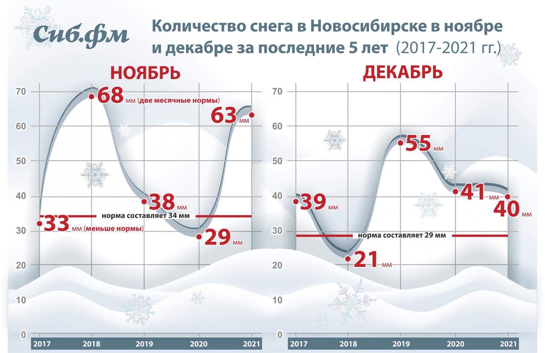 Фото Синоптики назвали самый снежный месяц за последние 5 лет в Новосибирске 2