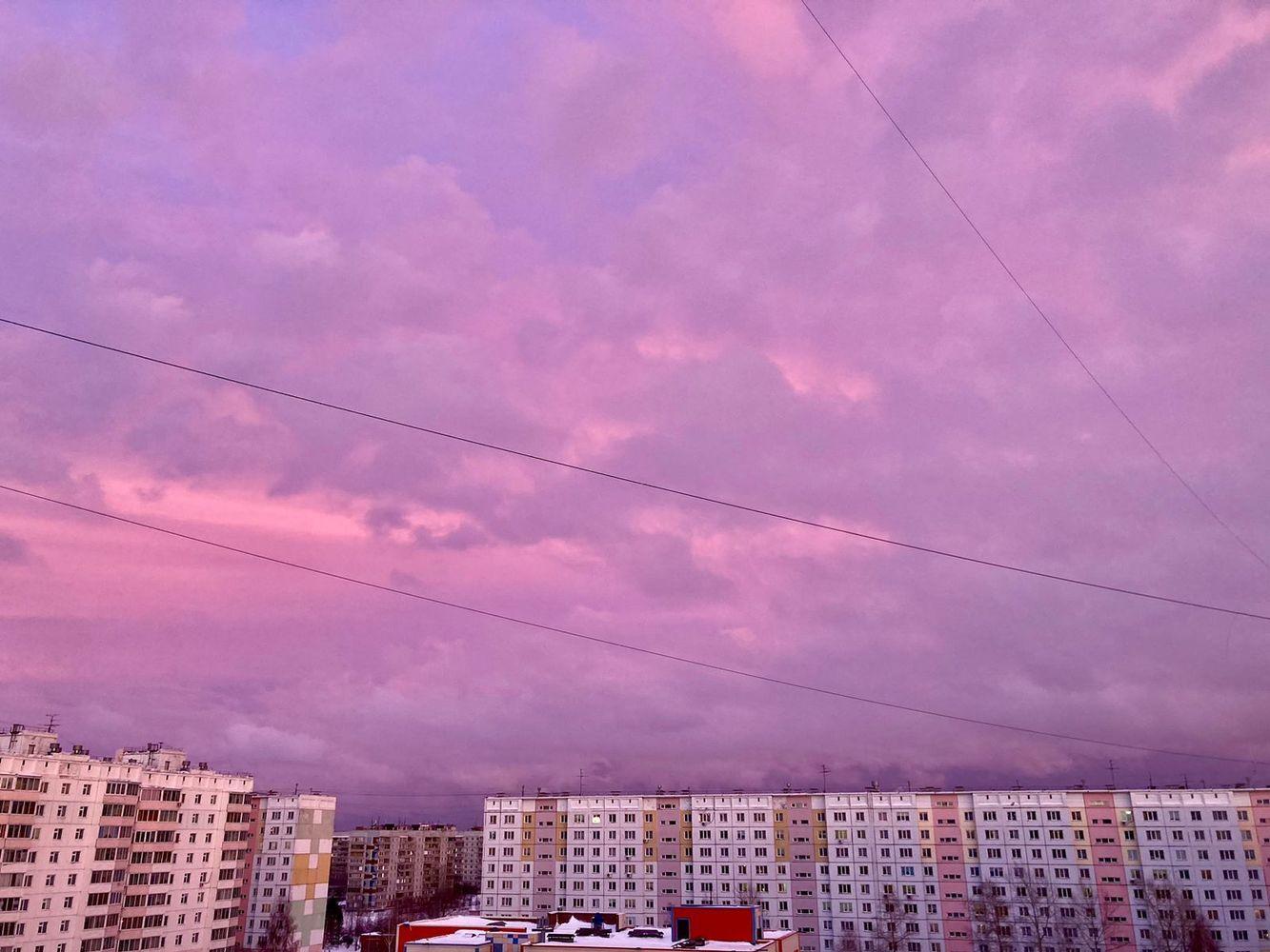 Фото Появились фотографии розового заката в Новосибирске 3