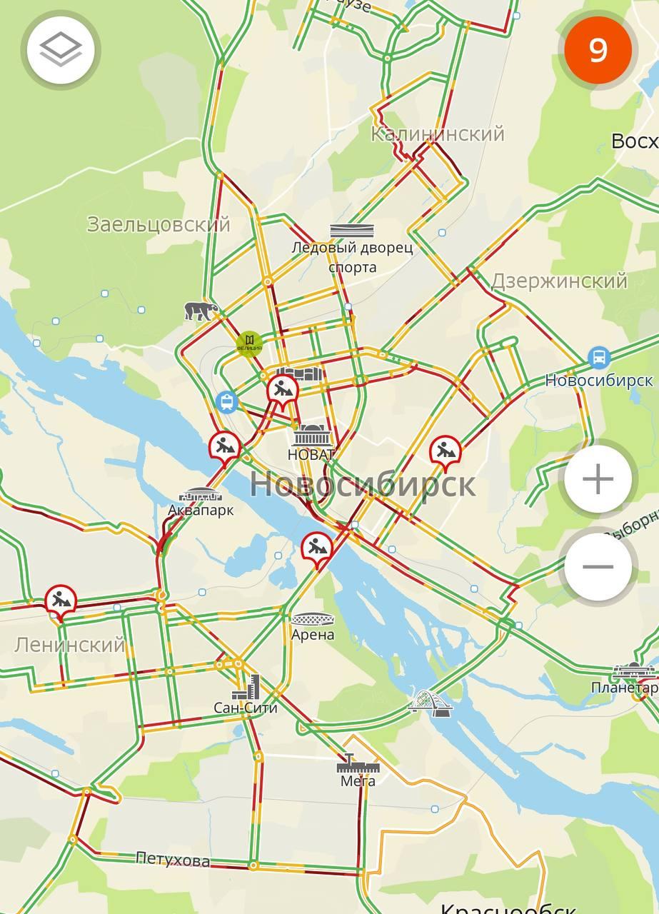 Фото Новосибирск сковали пробки в 9 баллов 2