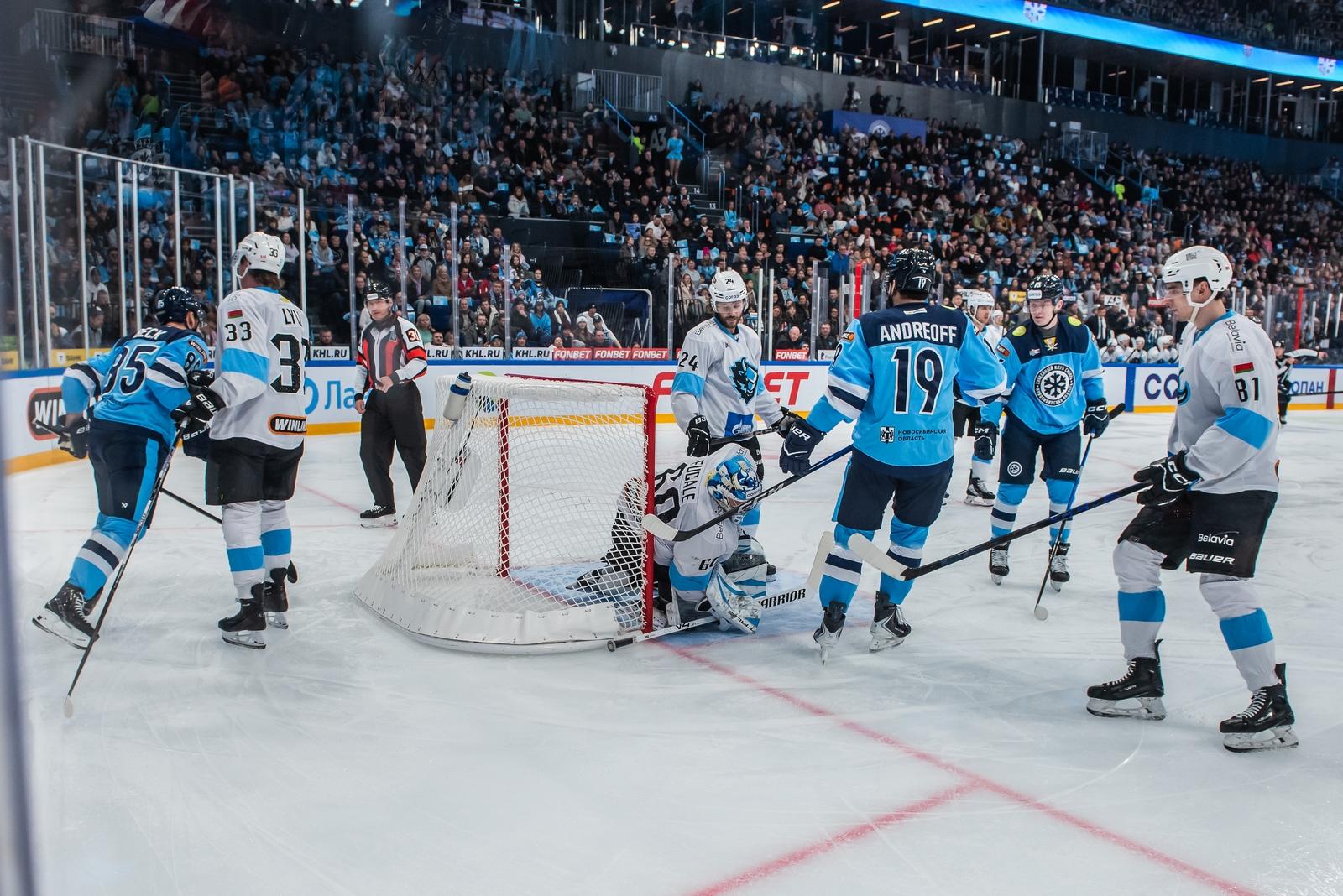 Фото Хоккейная «Сибирь» уверенно обыграла минское «Динамо»: яркие кадры матча 5