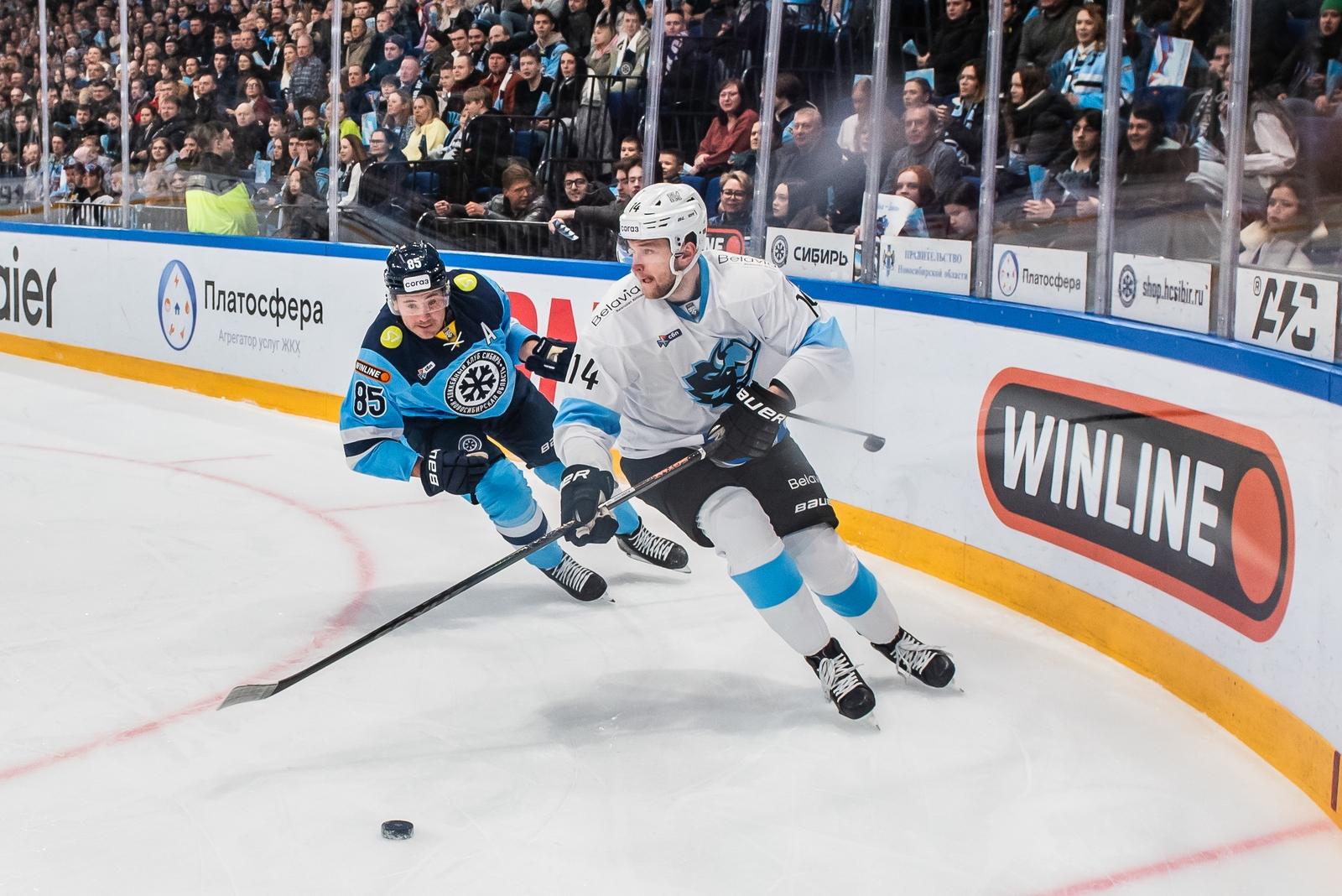 Фото Хоккейная «Сибирь» уверенно обыграла минское «Динамо»: яркие кадры матча 13