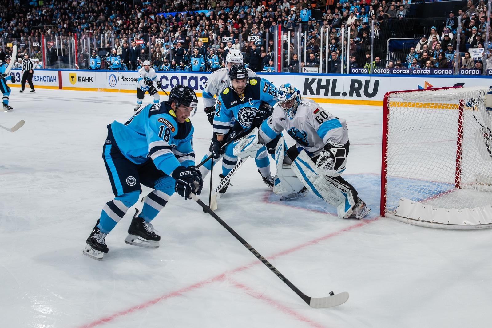 Фото Хоккейная «Сибирь» уверенно обыграла минское «Динамо»: яркие кадры матча 18