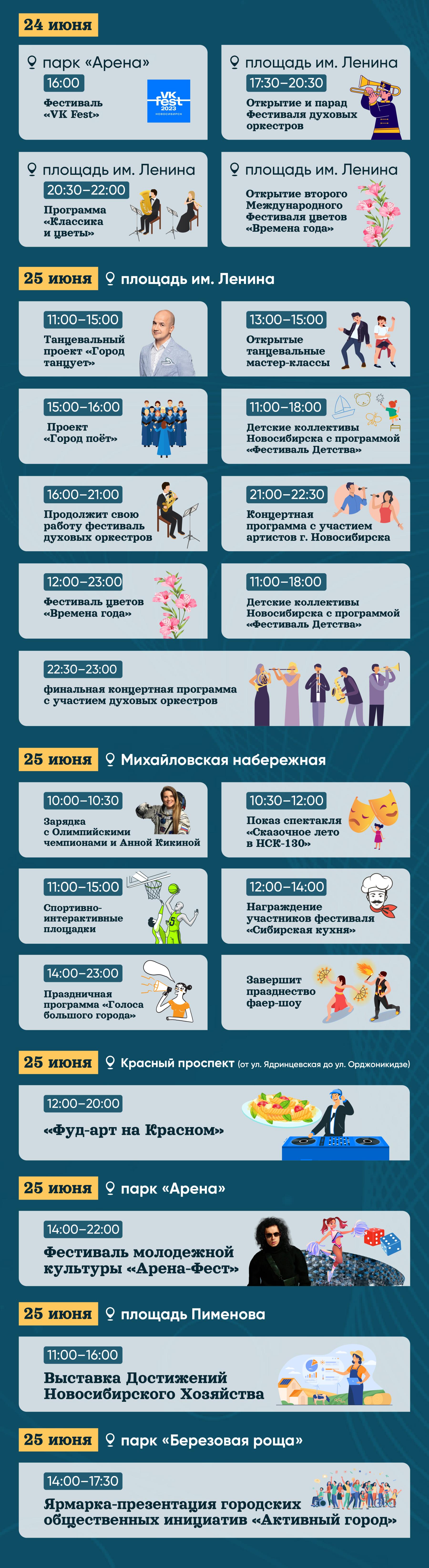 Фото День города-2023: полная программа празднования 130-летия Новосибирска 3