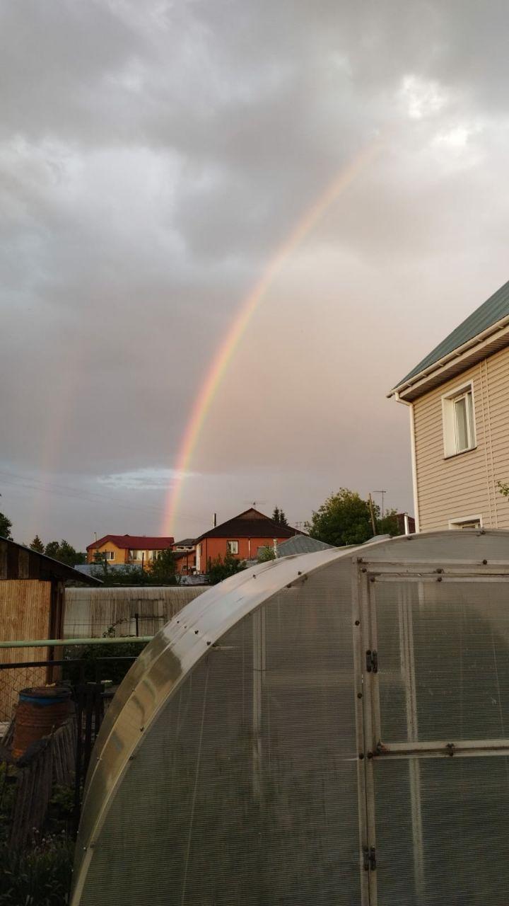 Фото Жители Новосибирска делятся фото двойной радуги после дождя 21 июня 3