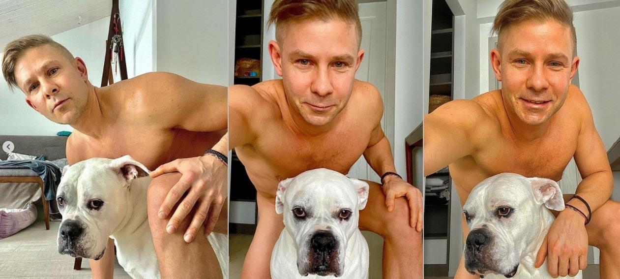 Фото «‎Собачке стыдно»: голый Митя Фомин оседлал своего пса и вызвал бурю негодования в сети 3