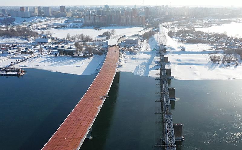 Фото В Новосибирске завершили надвижку пролётного строения четвёртого моста через Обь 2
