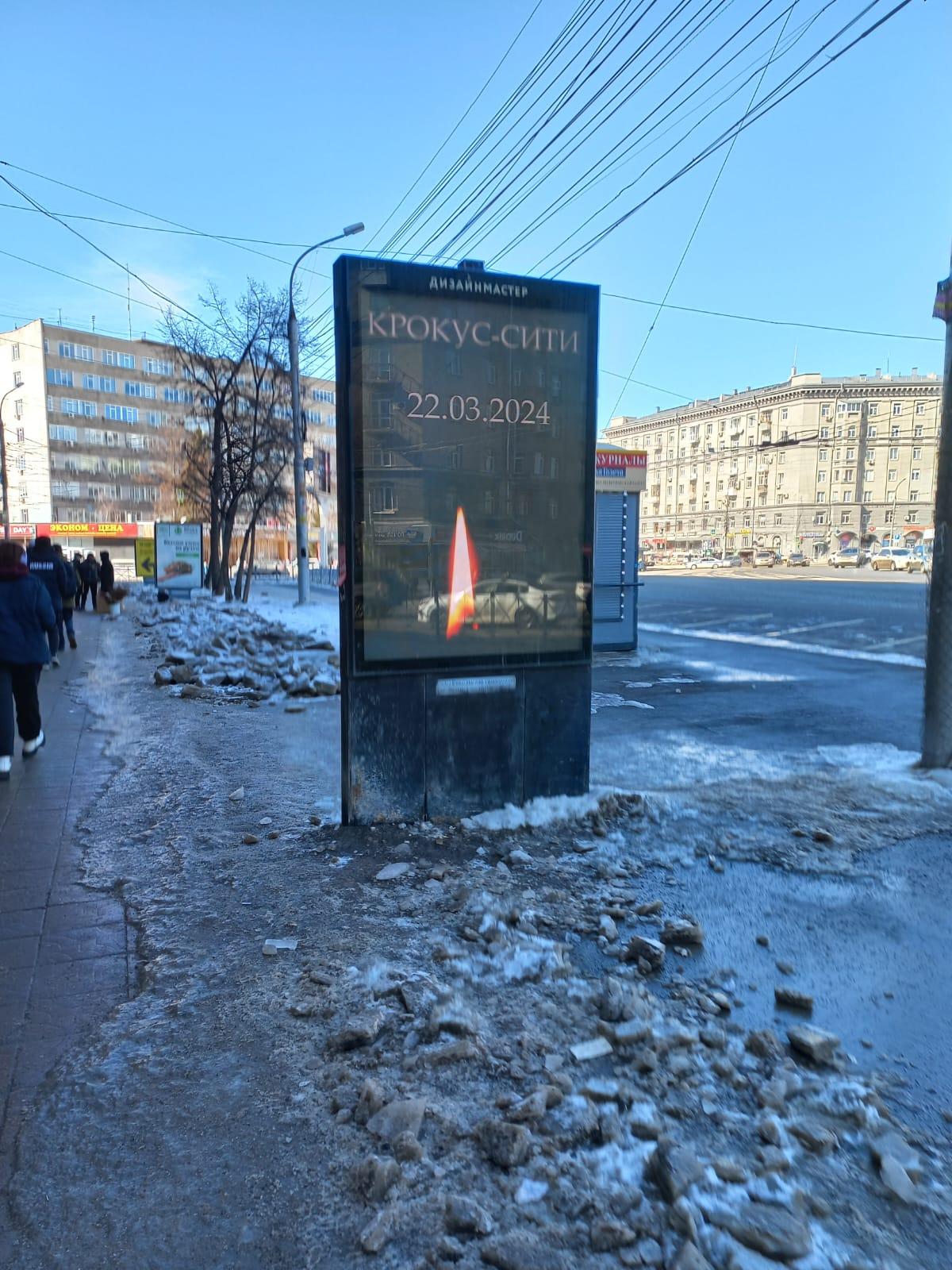 Фото В Новосибирске появились билборды в память о погибших в Crocus City Hall 5