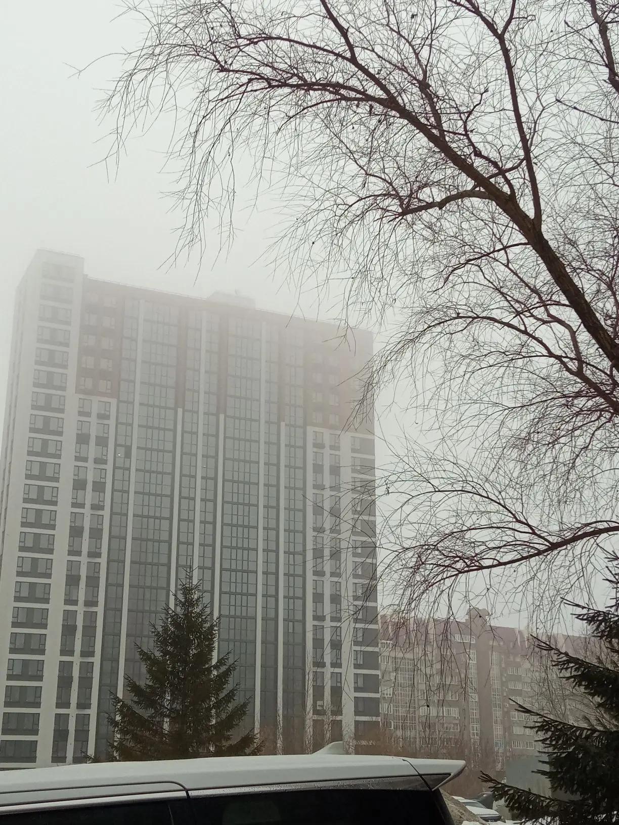 Фото Густой туман опустился на Новосибирск утром 27 марта 3