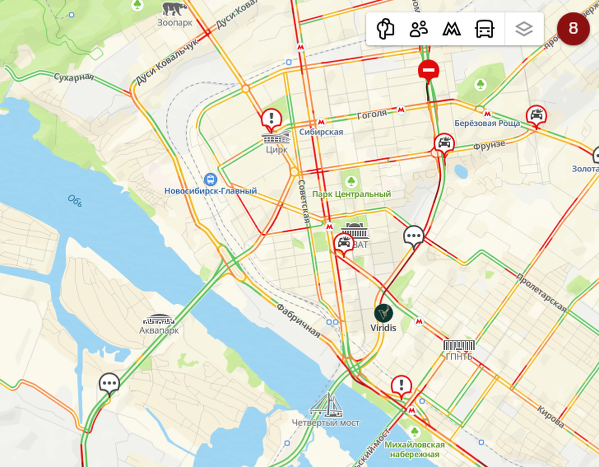 Фото Утром 13 марта Новосибирск сковали 8-балльные пробки после снегопада 2
