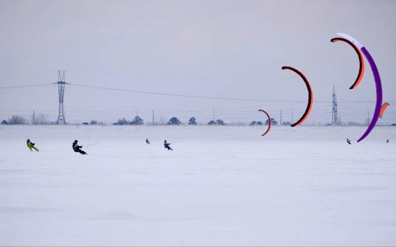 Фото На льду Новосибирского водохранилища прошло Первенство России по сноукайтингу: 20 ярких фото 7