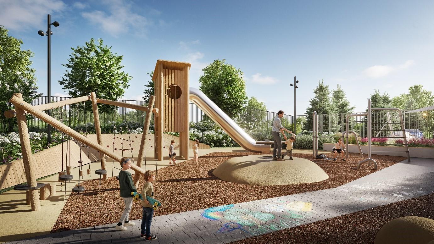 Фото Застройщик в 3D реальности показал, как будет выглядеть приватный двор в ЖК на берегу Оби 3