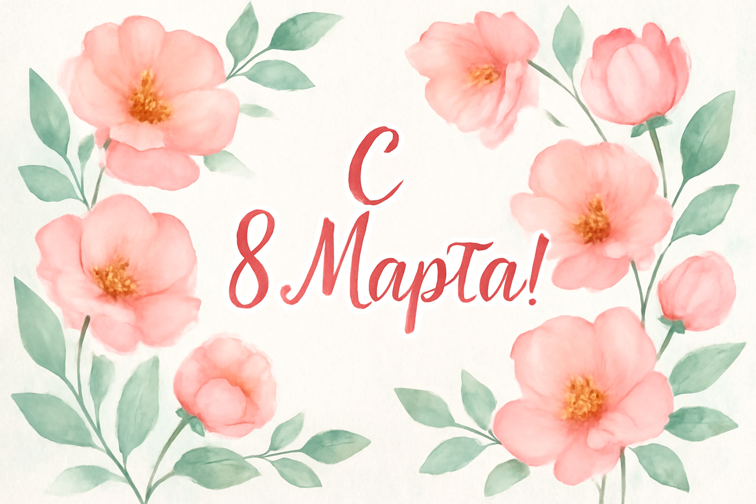 Фото Открытки с 8 марта для семьи и коллег 5