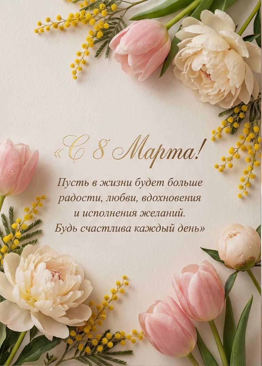 Фото С 8 Марта! Красивые открытки и картинки к празднику 4