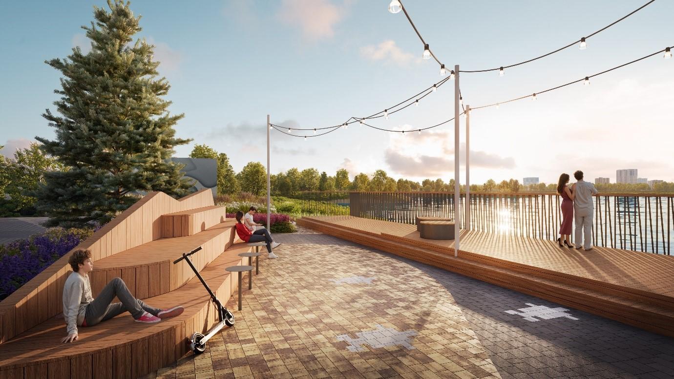 Фото Застройщик в 3D реальности показал, как будет выглядеть приватный двор в ЖК на берегу Оби 5