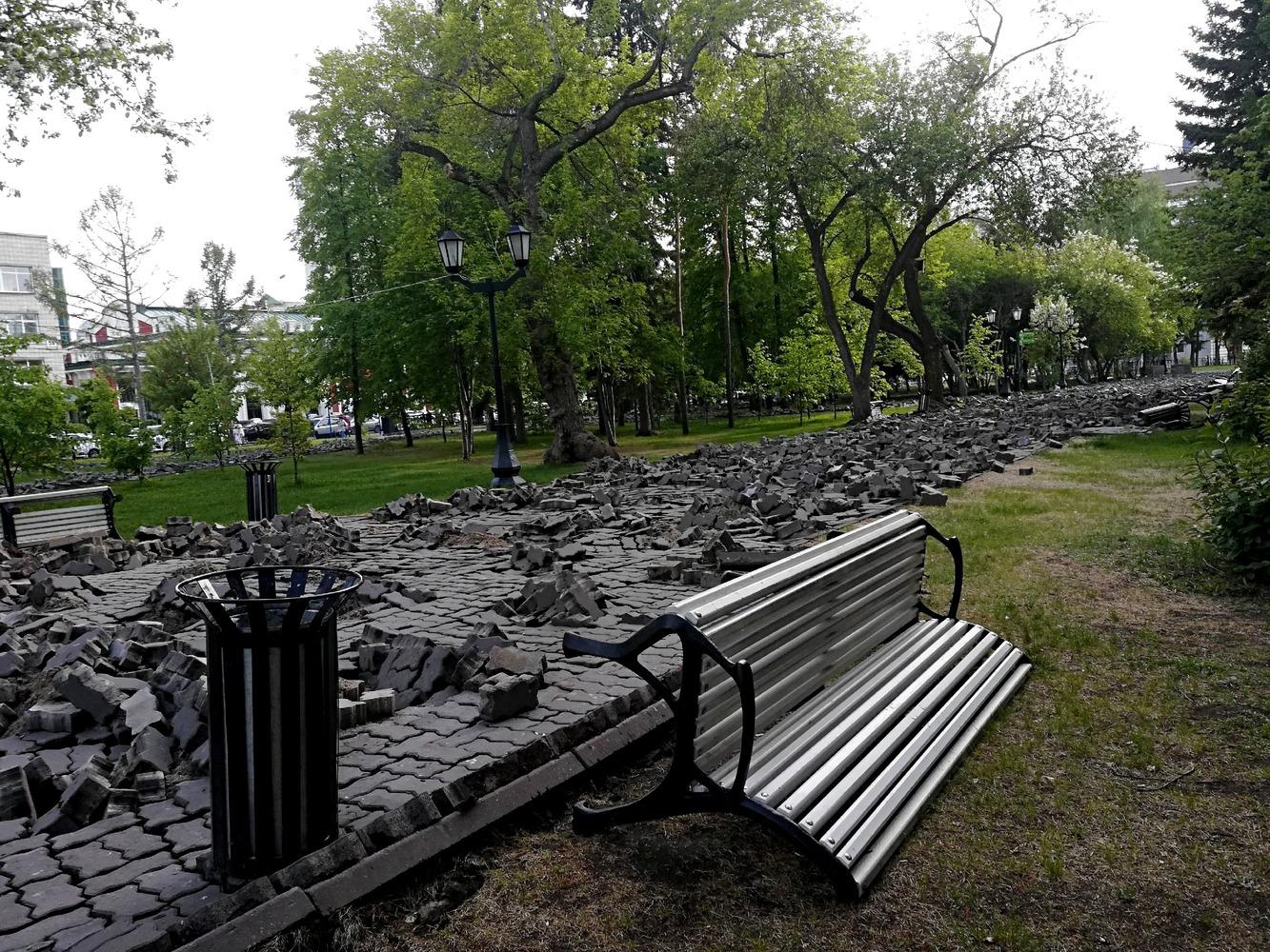 Фото В Новосибирске показали фотографии с места реконструкции Первомайского сквера 8