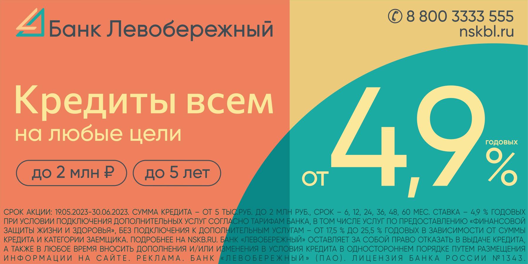 Фото Сибиряки могут успеть оформить кредит наличными под 4,9 % годовых 2