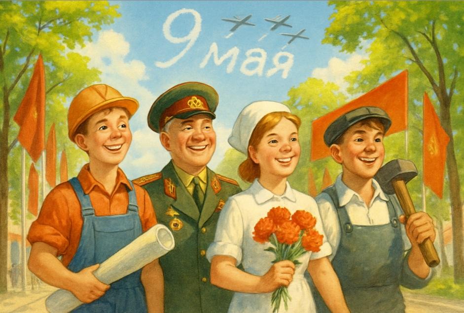 Фото С Днем Победы! Подборка открыток в советском стиле для поздравления родных и близких 8