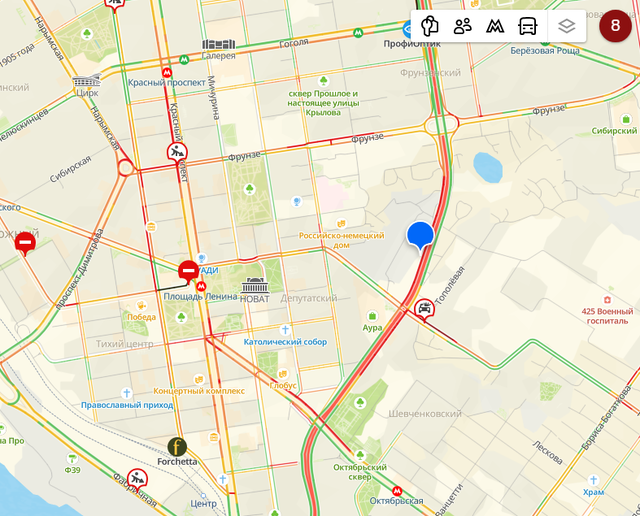 Фото Новосибирск встал в 8-балльных пробках 10 ноября 2 - Сиб.ФМ Фото Новосибирск встал в 8-балльных пробках 10 ноября 2