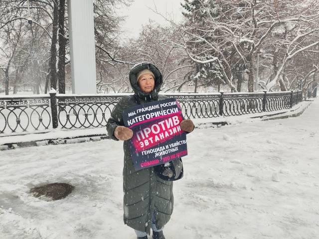 Фото В Новосибирске проходят одиночные пикеты против закона об эвтаназии бездомных животных 3 - Сиб.ФМ Фото В Новосибирске проходят одиночные пикеты против закона об эвтаназии бездомных животных 3