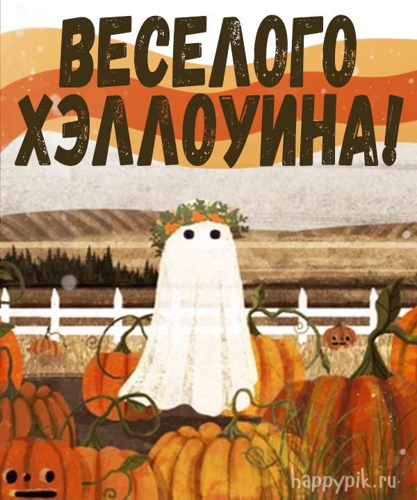 Фото Хэллоуин 31 октября 2022: новые жуткие открытки с тыквами и скелетами 19
