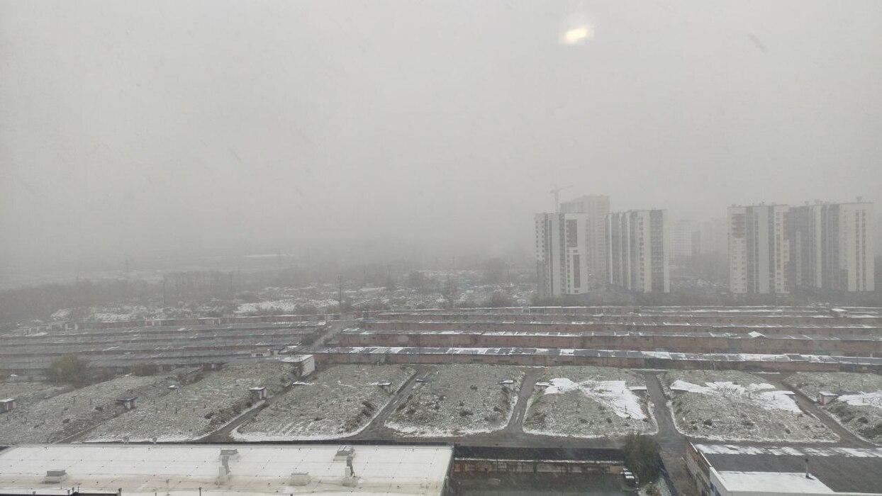 Фото В Новосибирске опубликовали красивые кадры снега 4 октября 3