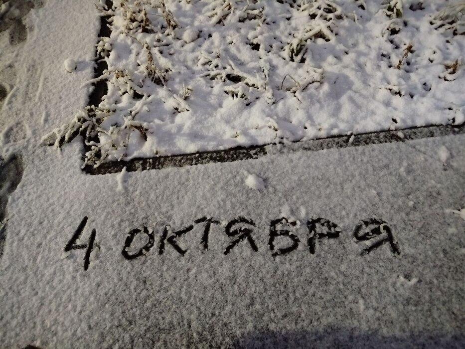 Фото В Новосибирске опубликовали красивые кадры снега 4 октября 2