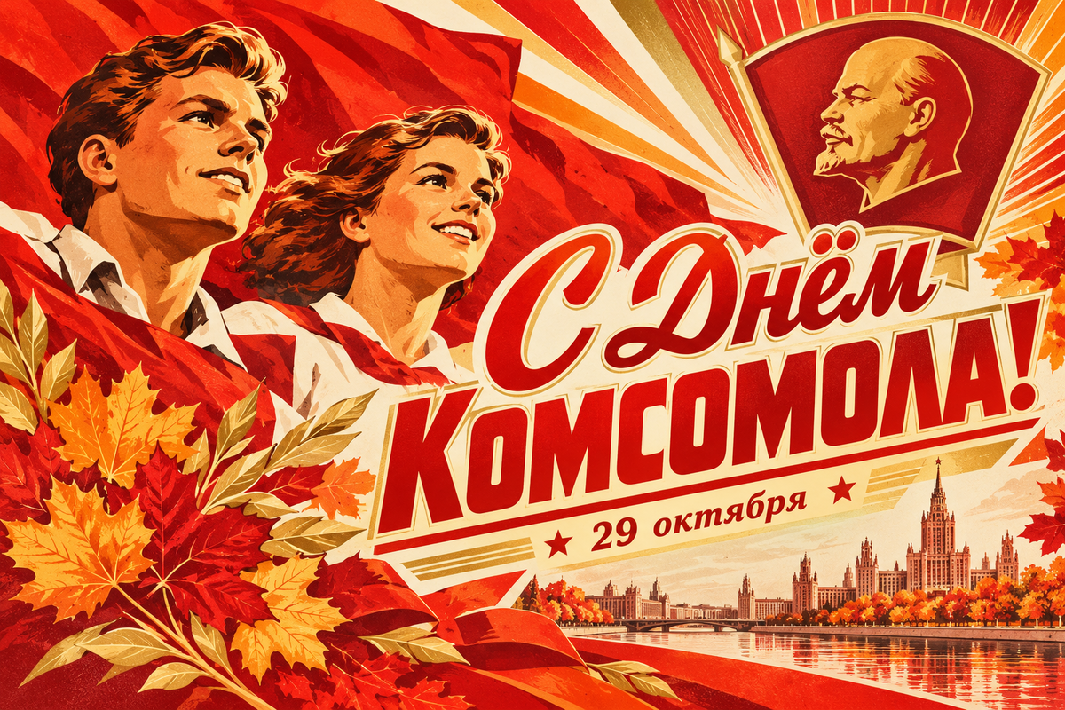Фото День комсомола 29 октября 2026 года: красивые открытки к празднику 2 - Сиб.ФМ Фото День комсомола 29 октября 2026 года: красивые открытки к празднику 2