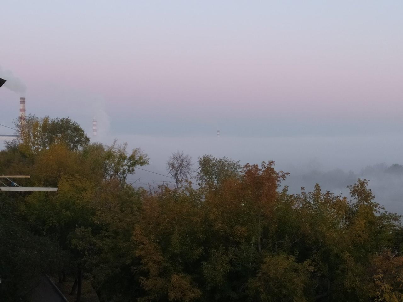 Фото Плотный туман окутал Новосибирск утром 28 сентября 5