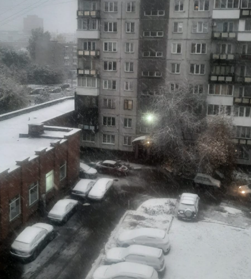 Фото Новосибирск засыпало снегом 28 сентября 7