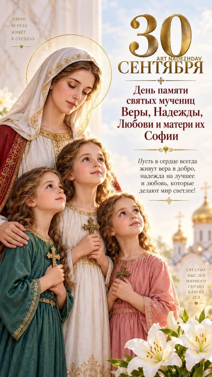 Фото День Веры, Надежды, Любови и Софии отмечают 30 сентября: картинки и открытки к празднику 5