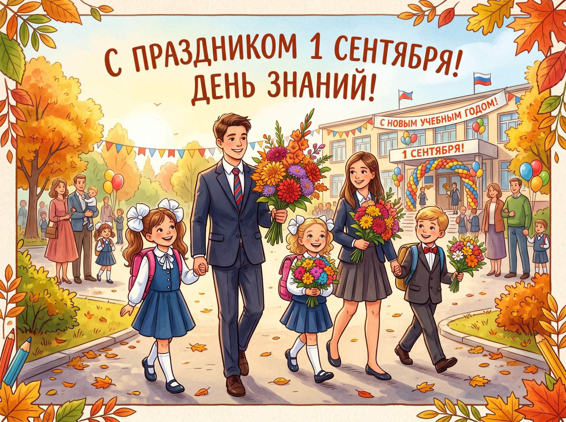Фото Открытки на 1 сентября: 10 поздравлений с Днём знаний в картинках 8 - Сиб.ФМ Фото Открытки на 1 сентября: 10 поздравлений с Днём знаний в картинках 8